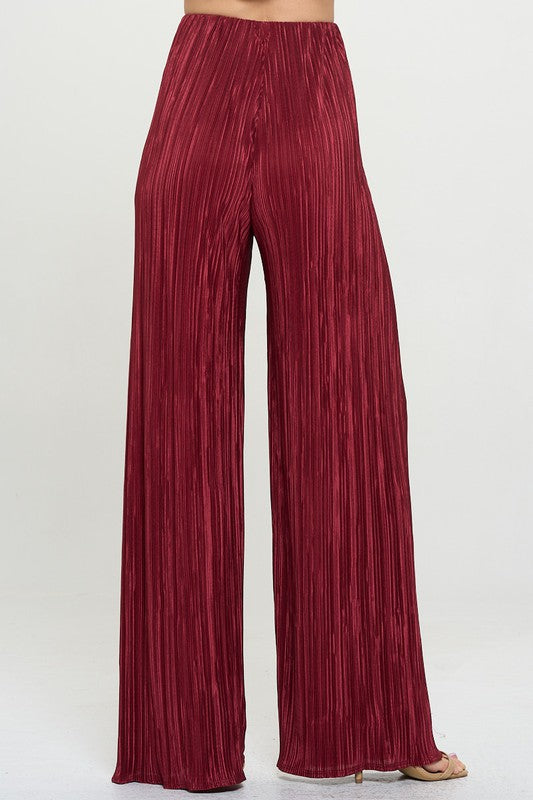 Red Plisse High Waist Pants Renee C.   