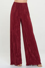 Red Plisse High Waist Pants Renee C.   