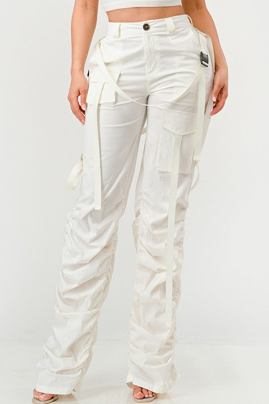 Ruched Utility Elegance Pants Athina   