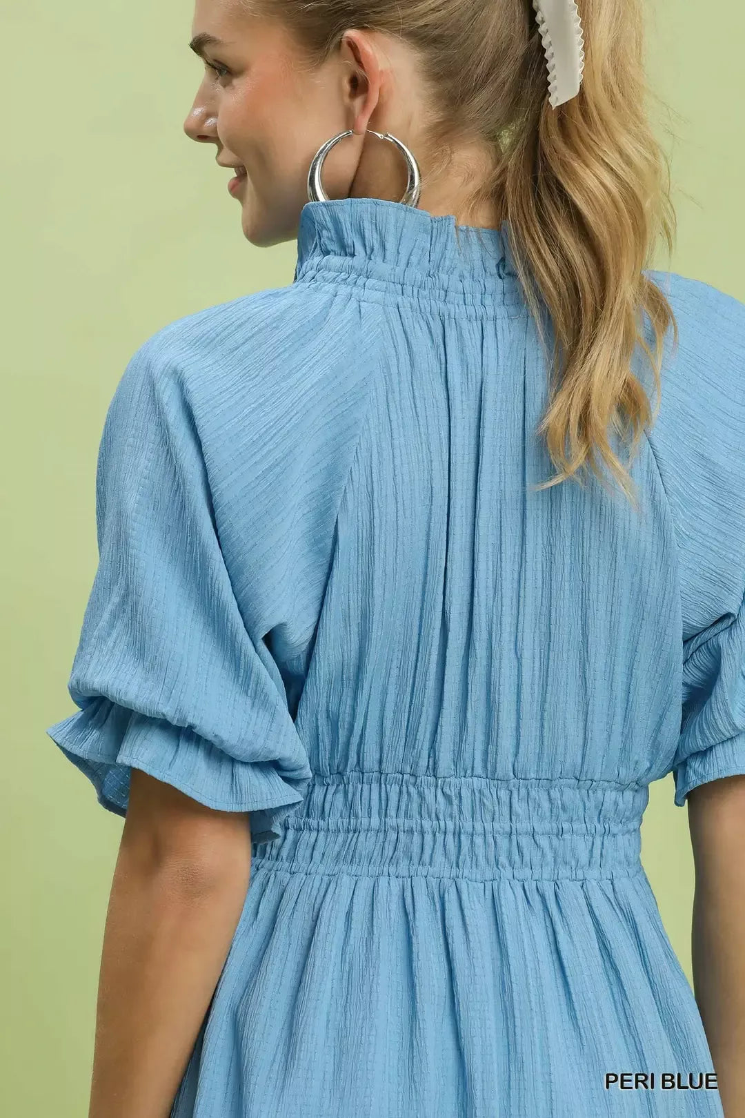 Ruffle V-Neck Midi Dress Umgee