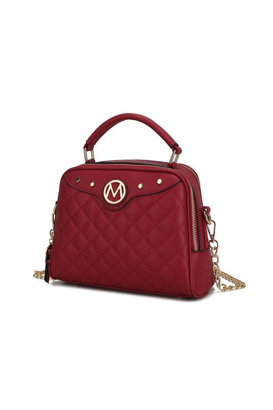 Samira Quilted Satchel Bag by Mia K MKF Collection by Mia K Red One Size 