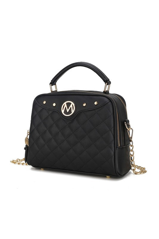 Samira Quilted Satchel Bag by Mia K MKF Collection by Mia K Black One Size 