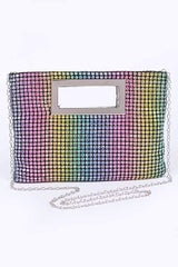 Rhinestone Studded Evening Convertible Clutch Bag Artini Accessories Multi O/S 