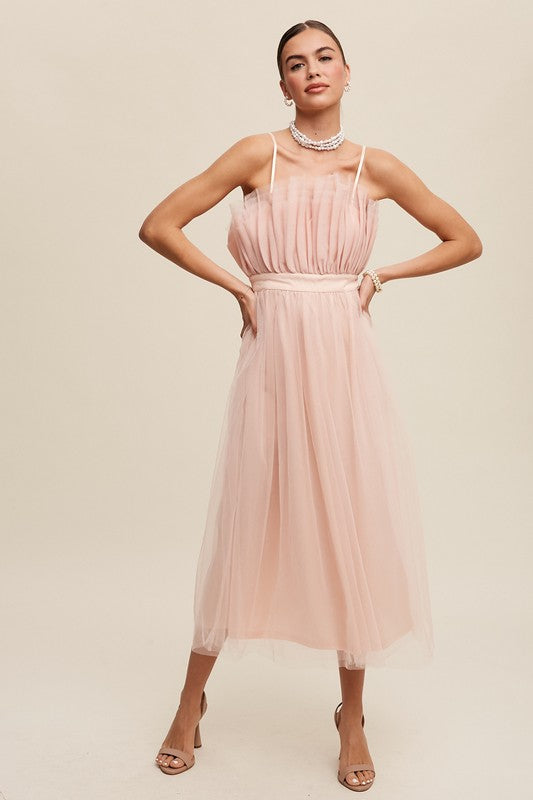 Paper Bag Frill Tulle Maxi Dress Listicle   