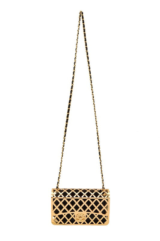 Metal Square Chain Crossbody Bag ICCO ACCESSORIES   