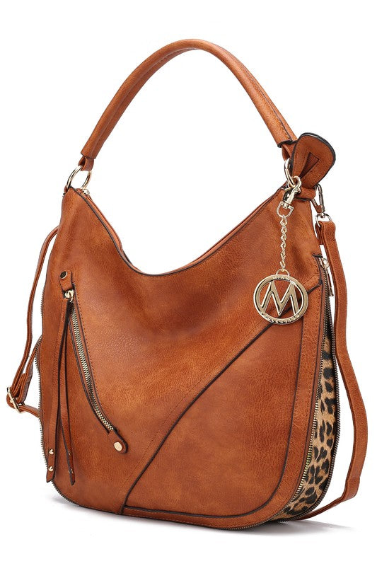 Lisanna Hobo Shoulder Bag by Mia K MKF Collection by Mia K Cognac One Size 