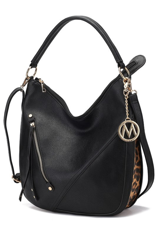 Lisanna Hobo Shoulder Bag by Mia K MKF Collection by Mia K Black One Size 