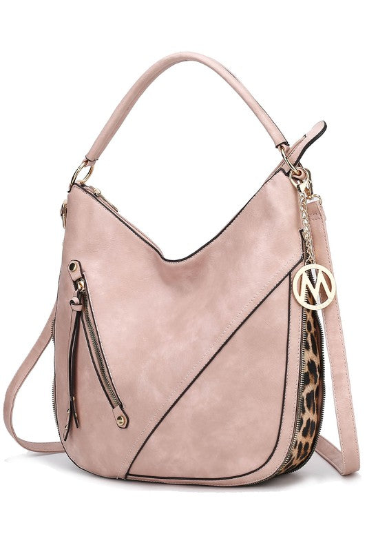 Lisanna Hobo Shoulder Bag by Mia K MKF Collection by Mia K Dusty Pink One Size 