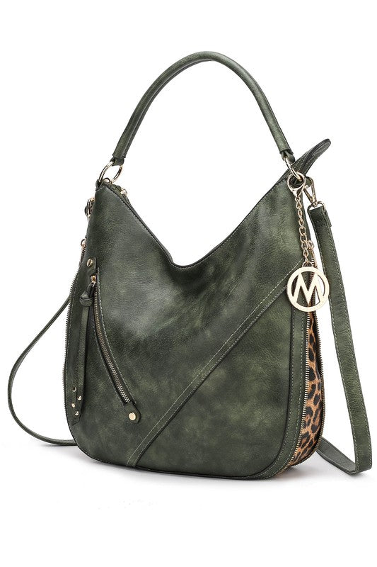 Lisanna Hobo Shoulder Bag by Mia K MKF Collection by Mia K Olive One Size 