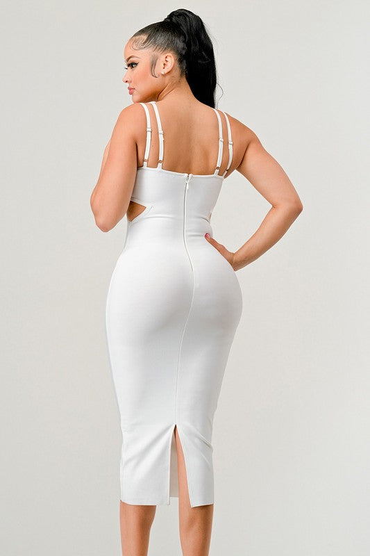 Bandage Shell Cutout Midi Dress Athina   