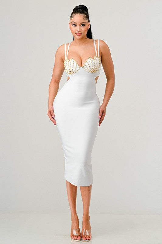 Bandage Shell Cutout Midi Dress Athina   