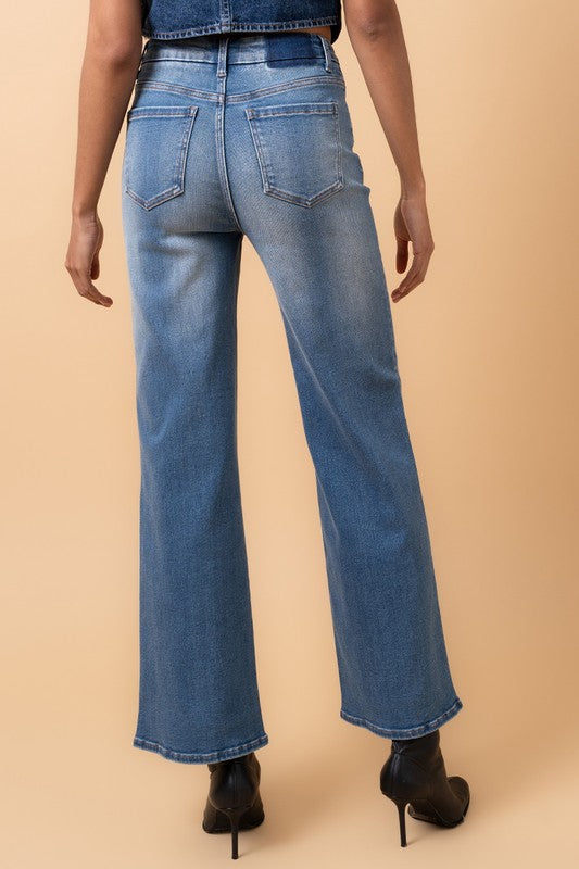 High Rise Relaxed Wide Leg Jeans Insane Gene   