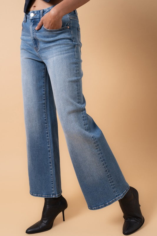 High Rise Relaxed Wide Leg Jeans Insane Gene   