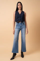 High Rise Relaxed Wide Leg Jeans Insane Gene   