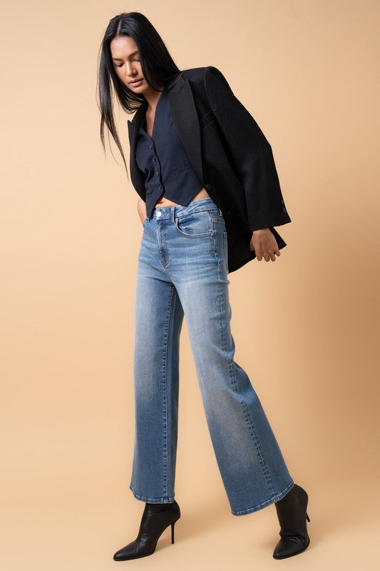 High Rise Relaxed Wide Leg Jeans Insane Gene   