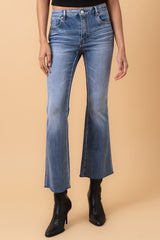 Mid Rise Cropped Flare Jeans Insane Gene   