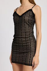 Lace Ruffle Bodycon Mini Dress Emory Park   