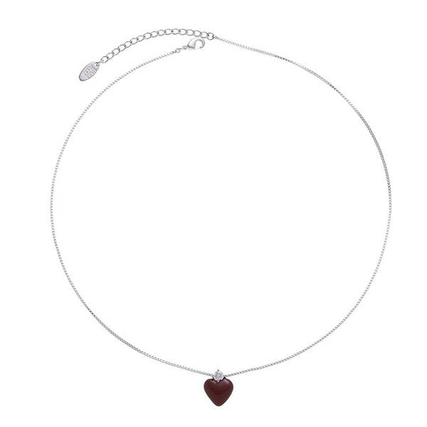 Eternal Elegance Heart Pendant Necklace SOCALI Red OS 