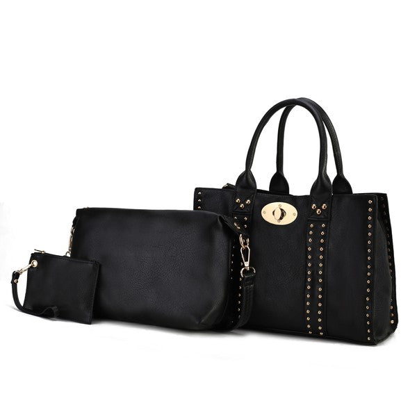 MKF Elissa Satchel Handbag by Mia K - 3 pc Set MKF Collection by Mia K   