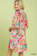 Paisley Print Mini Dress Umgee