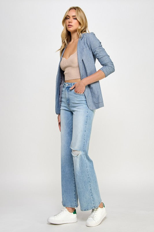 High Rise Relaxed Wide Leg Jeans Insane Gene   