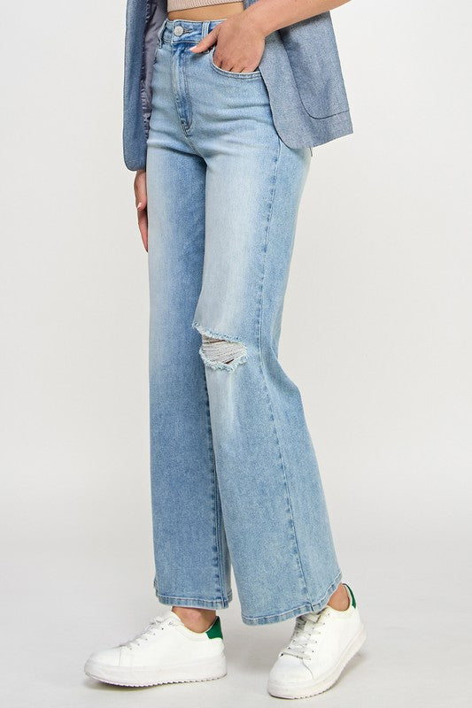 High Rise Relaxed Wide Leg Jeans Insane Gene   