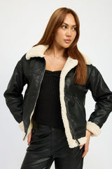 Shearling Moto Jacket Emory Park   