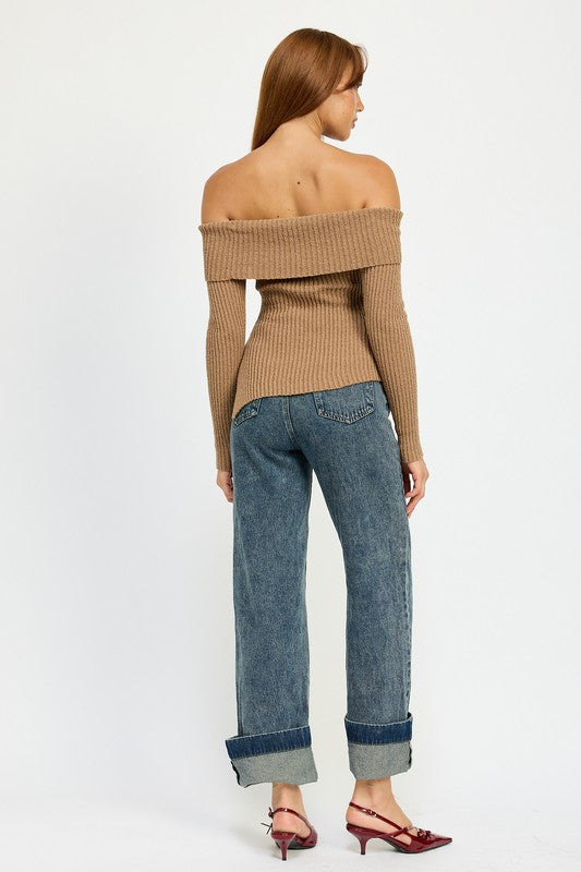 Asymmetrical Off Shoulder Top Emory Park   