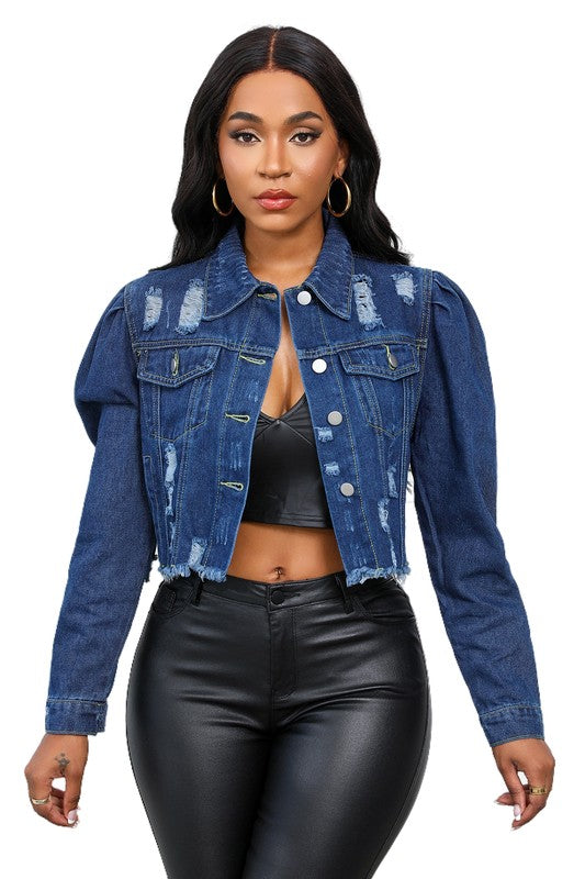 DENIM JACKET By Claude NAVY S 