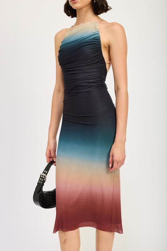 Halter Neck Ombre Maxi Dress Emory Park   