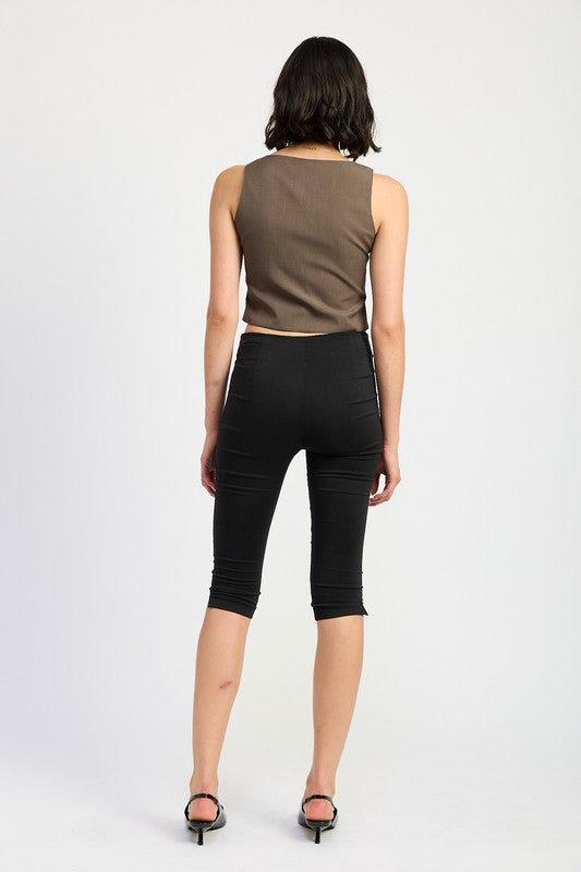 Asymmetrical Vest Crop Top Emory Park   