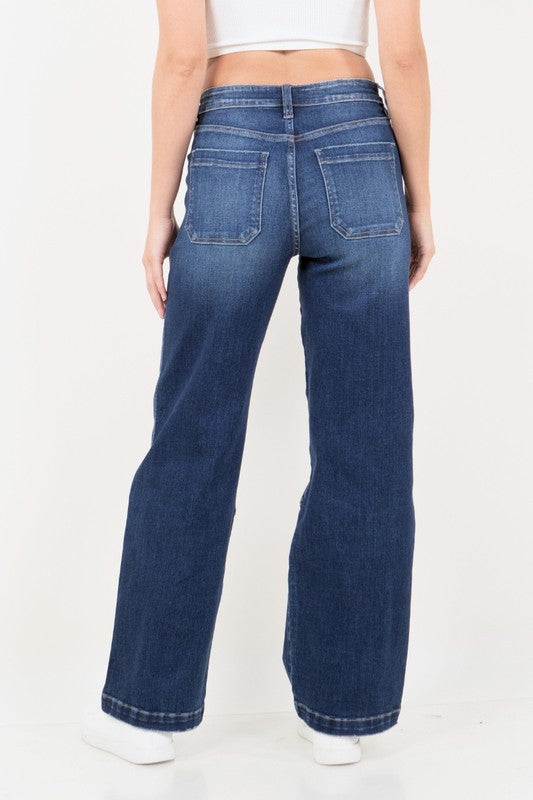 Tummy Control High Rise Relaxed Wide Leg Jeans Artemis Vintage   