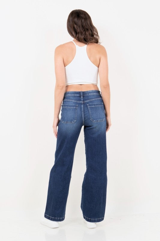 Tummy Control High Rise Relaxed Wide Leg Jeans Artemis Vintage   