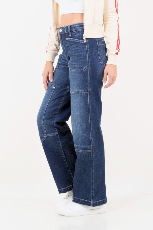 Tummy Control High Rise Relaxed Wide Leg Jeans Artemis Vintage   