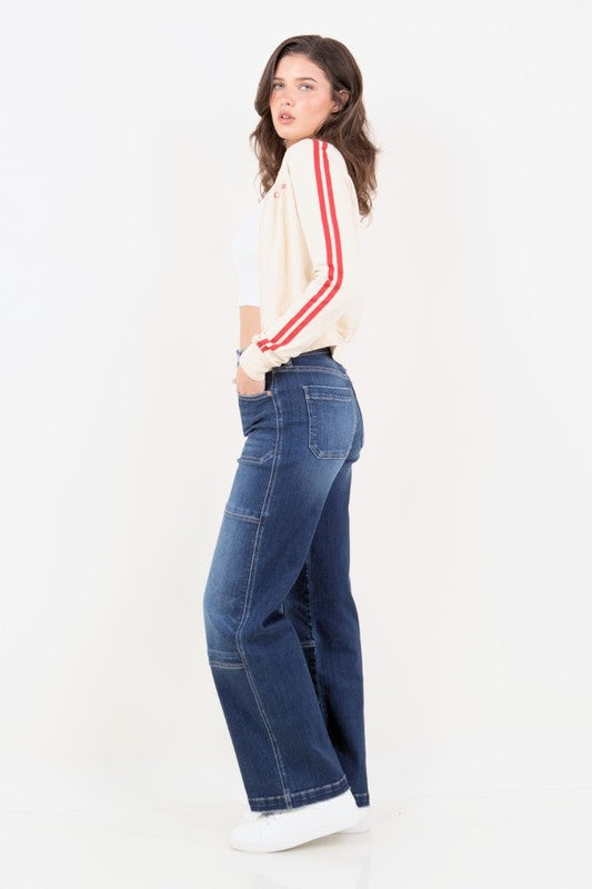 Tummy Control High Rise Relaxed Wide Leg Jeans Artemis Vintage   