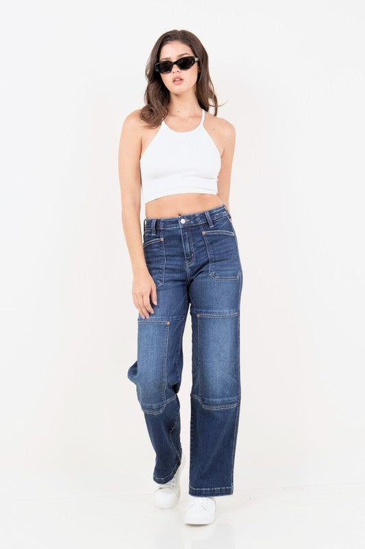 Tummy Control High Rise Relaxed Wide Leg Jeans Artemis Vintage   