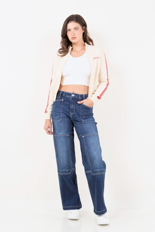 Tummy Control High Rise Relaxed Wide Leg Jeans Artemis Vintage   