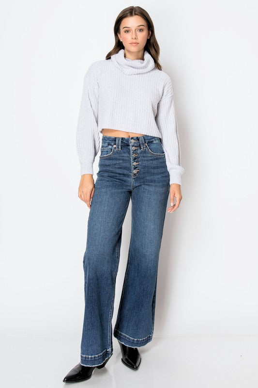 Tummy Control High Rise Modern Wide Hem Jeans Artemis Vintage   