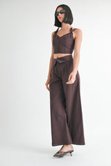 Fold Over Wide Leg Pants Emory Park