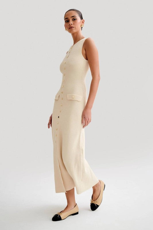 WOMEN FASHION LONG MAXI KNIT DRESS By Claude   