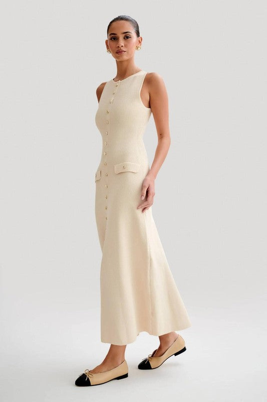 WOMEN FASHION LONG MAXI KNIT DRESS By Claude   