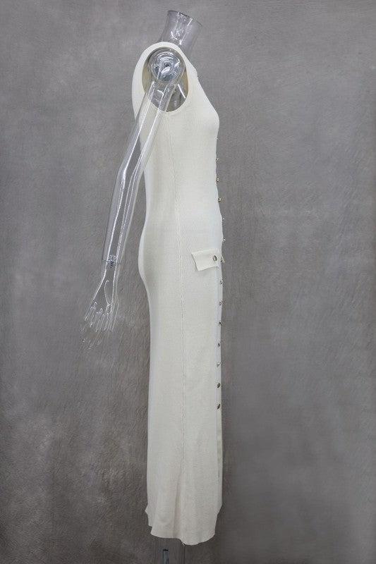 WOMEN FASHION LONG MAXI KNIT DRESS By Claude   