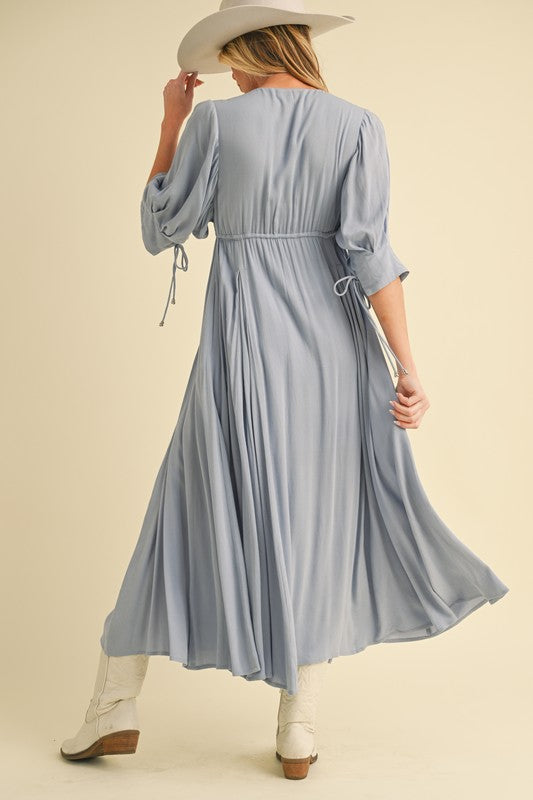 Geela Plunging Neck Midi Dress Aemi + Co