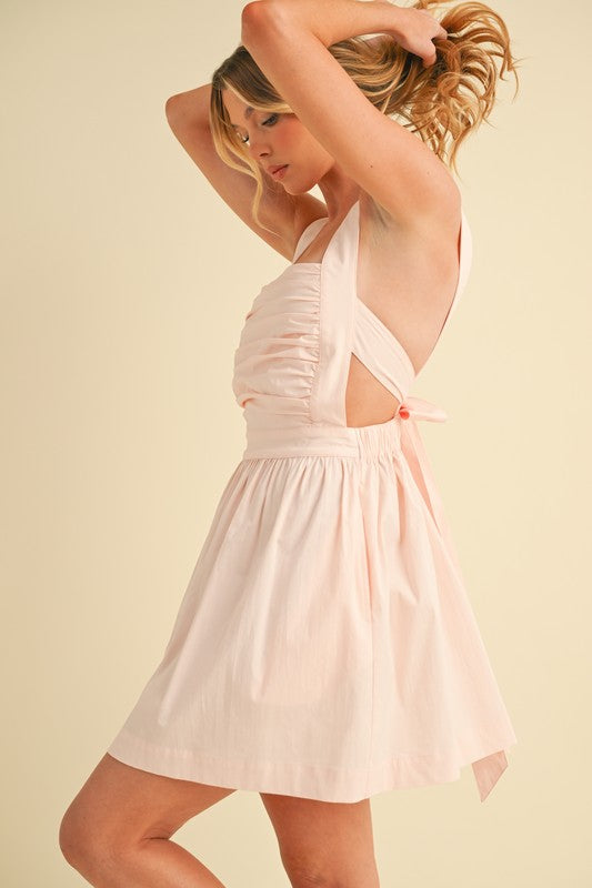 Maeve Smocked Flowy Mini Dress Aemi + Co PINK S