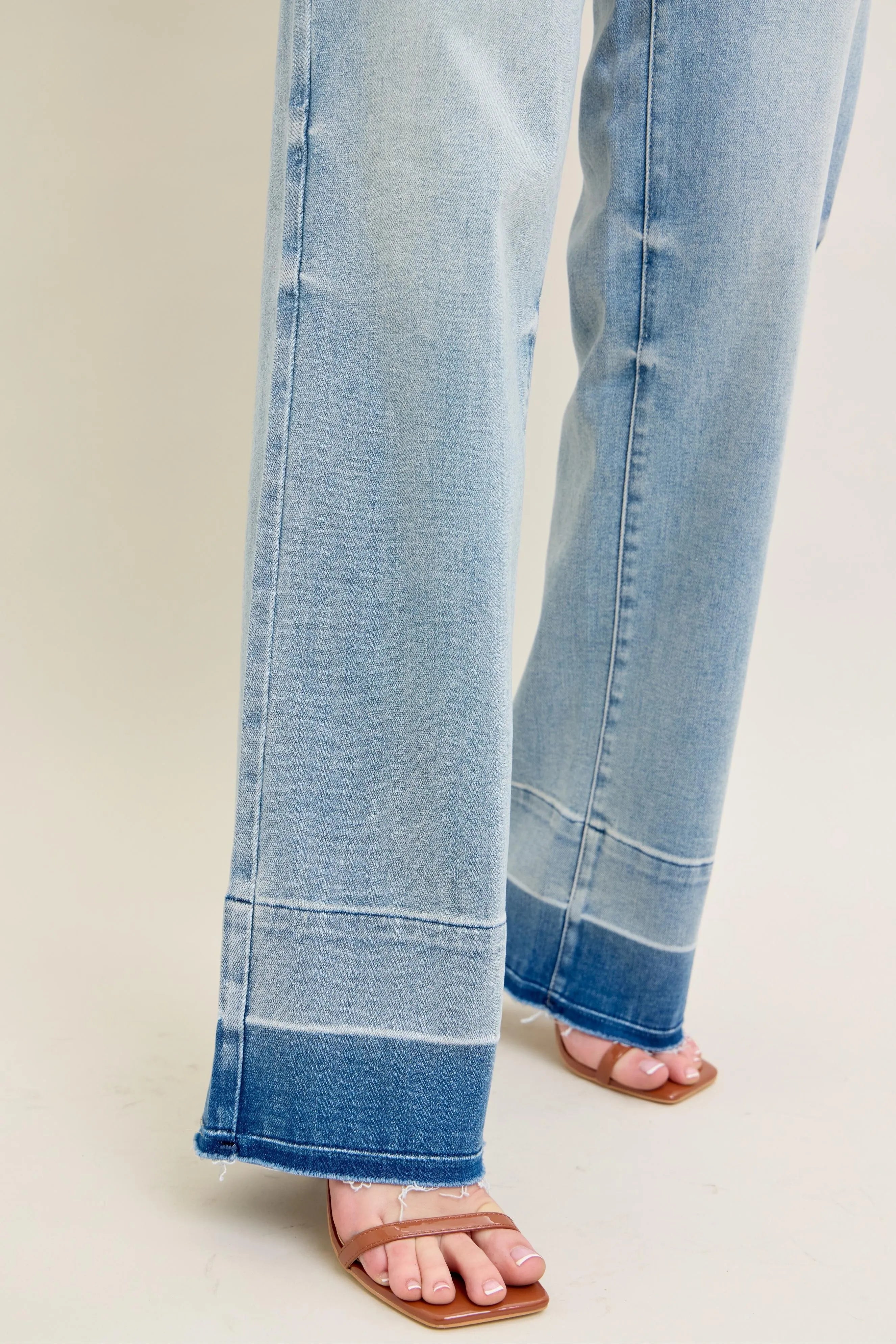 Release Hem Wide Leg Jeans With Plus Size Judy Blue