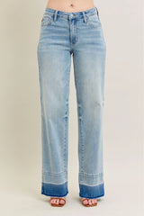 Release Hem Wide Leg Jeans With Plus Size Judy Blue LT 0(24)