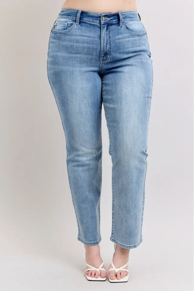 Plus Size High Waist Dad Jeans Judy Blue
