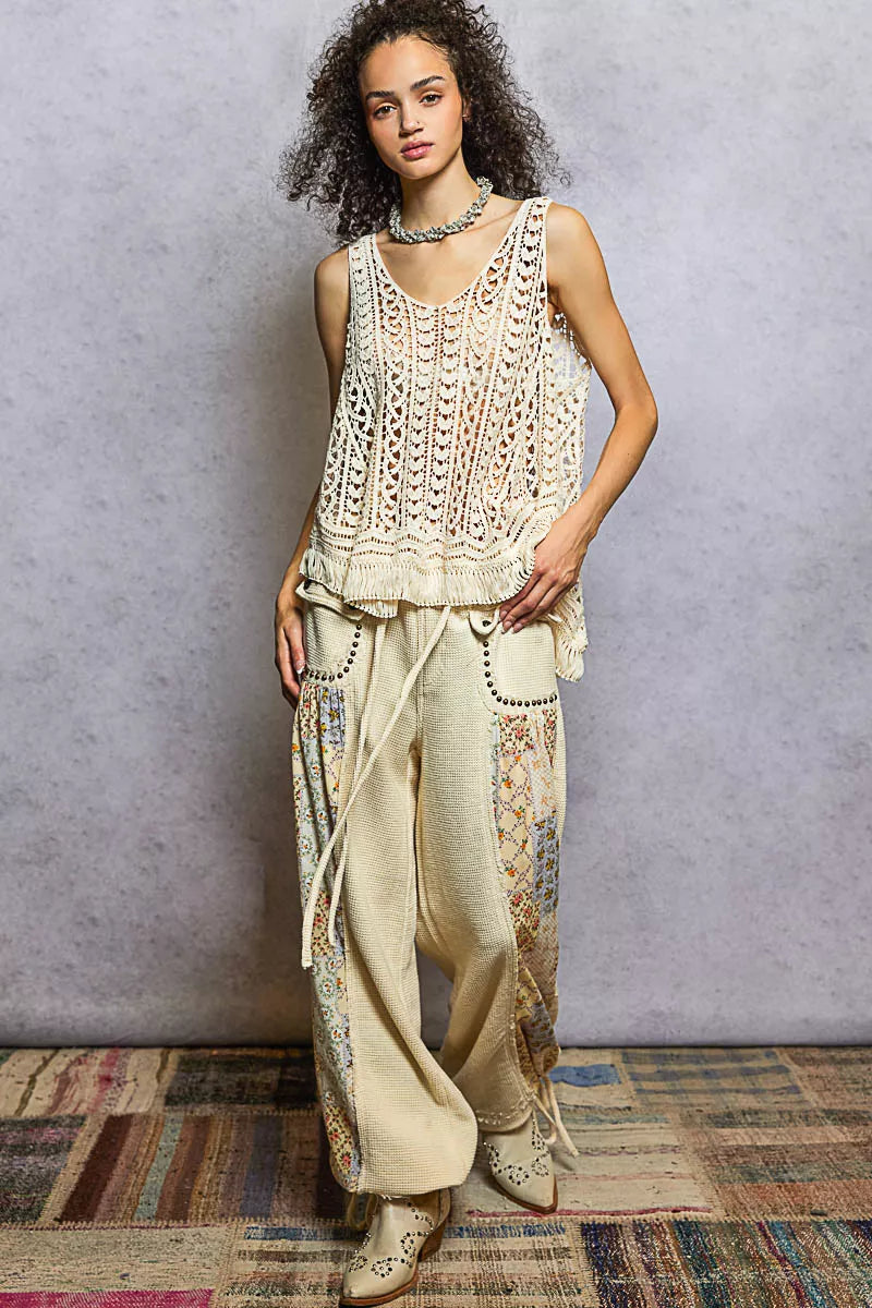 Crochet Fringe Hem Tank Top POL
