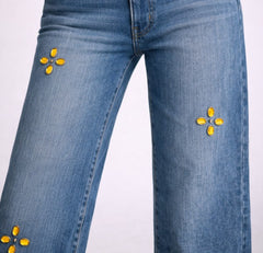 Low Rise Gem Studded Jean GJG Denim