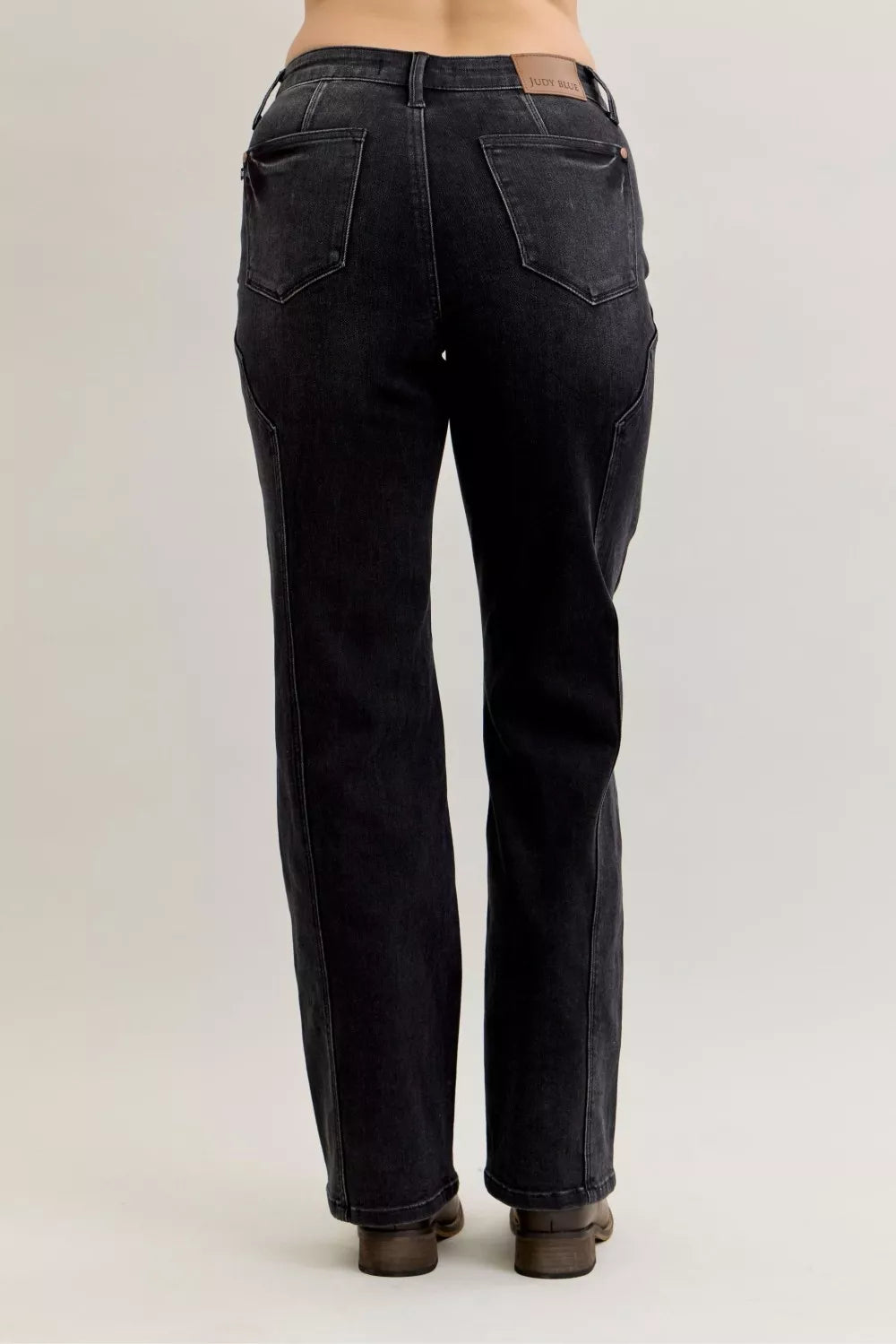 Mid Rise Straight Western Seam Detail Jeans Judy Blue